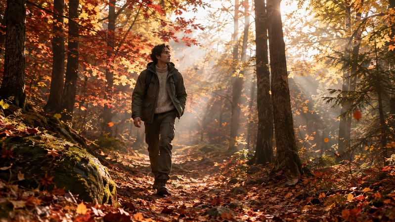 photo d'hommes d'automne IA