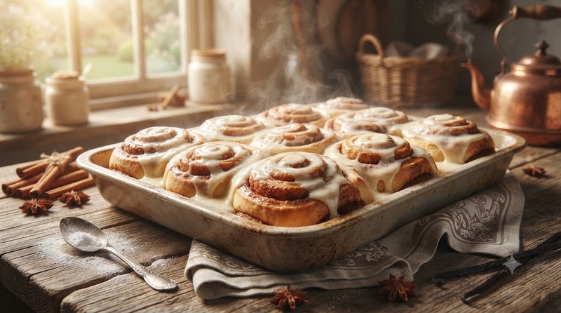 freshly baked cinnamon roles