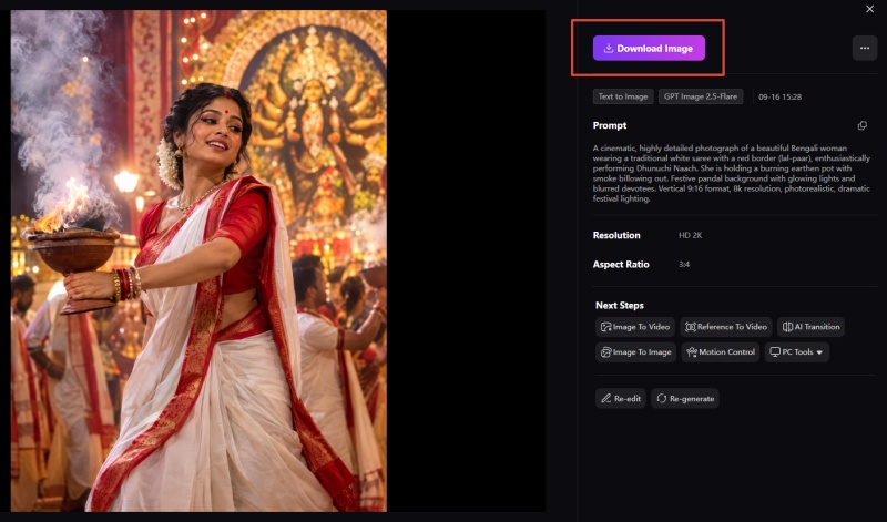 generated durga puja ai photo