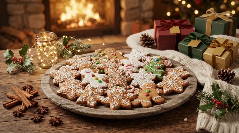 gingerbread cookie platter