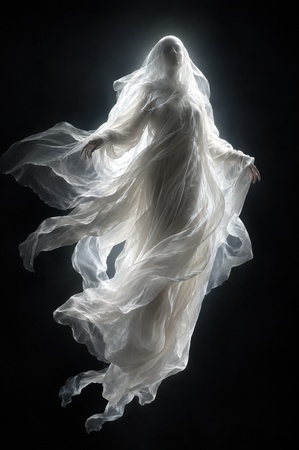 glowing white ghost costume