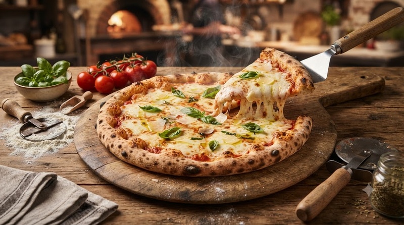 homemade pizza photography