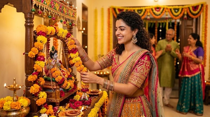 krishna janmashtami ai photo editing prompts for girls