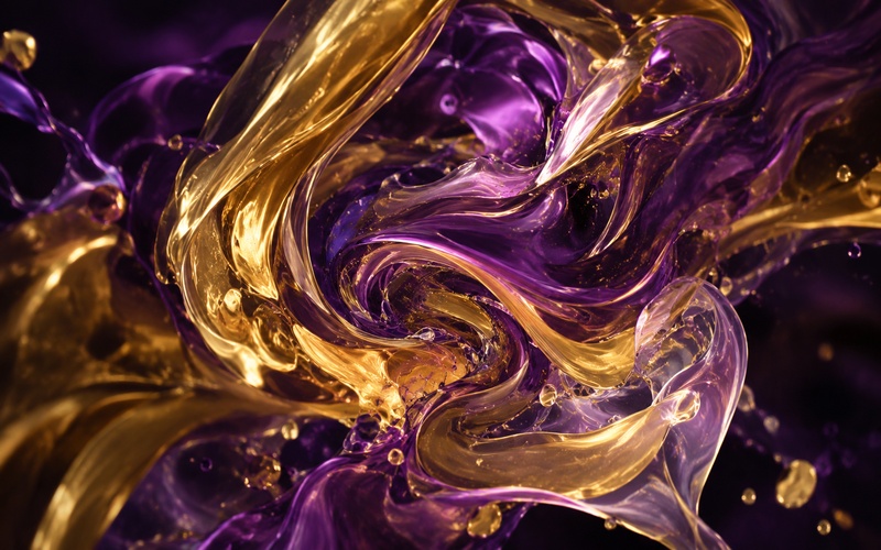 liquid gold and violet vortex
