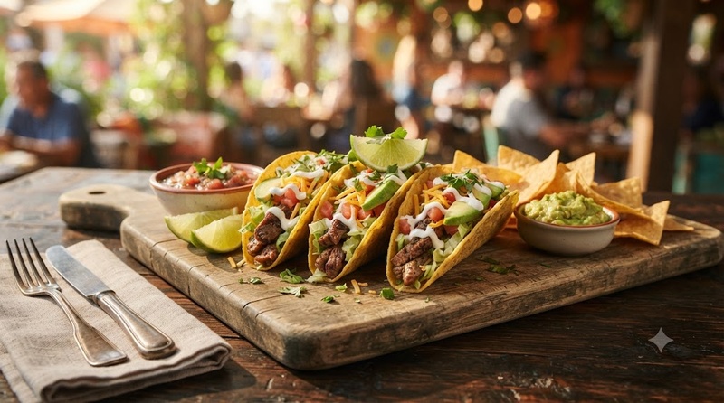 mexican taco platter