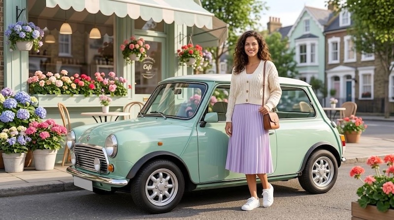 mint green mini cooper