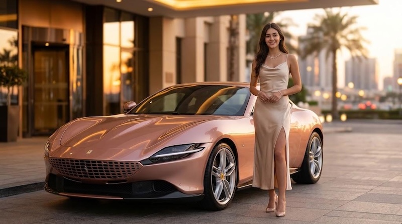 rose gold ferrari elegance