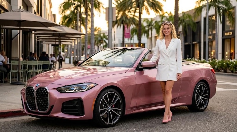 rose pink bmw
