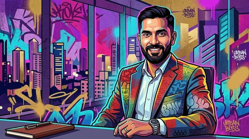 street art vector portrait