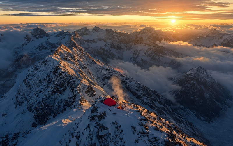 swiss alps at sunrise