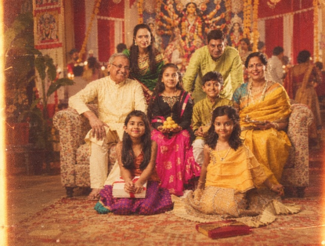 vintage durga puja photo