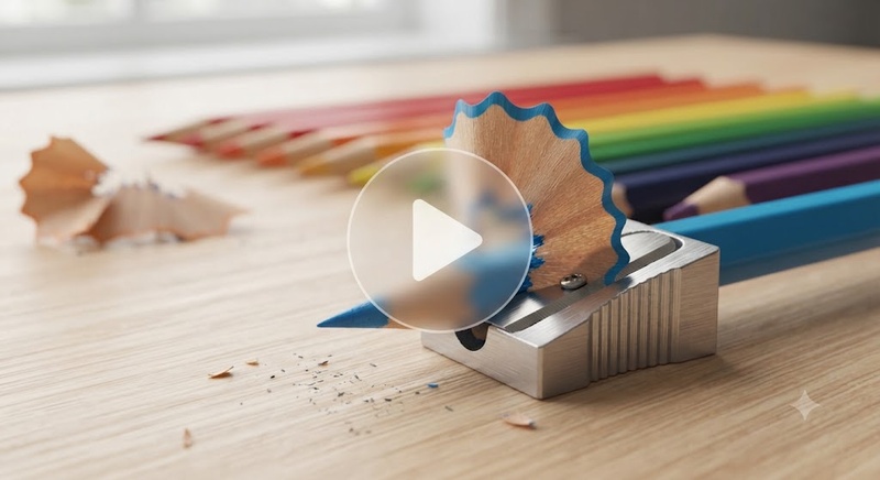 colorful pencil shaving