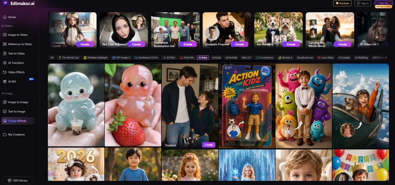 Edimakor Online Image Effects Ai Twin Baby