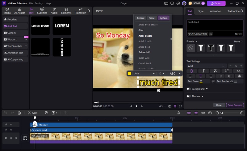 hitpaw edimakor meme maker choose best meme fonts