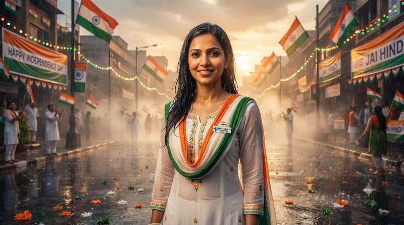 independence day rain celebration