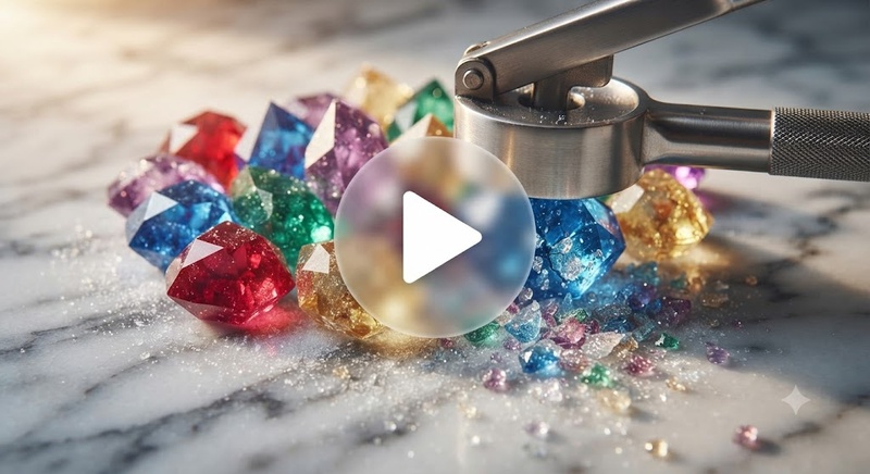 sugar crystal crushing asmr