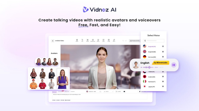 vidnoz ai avatar generator