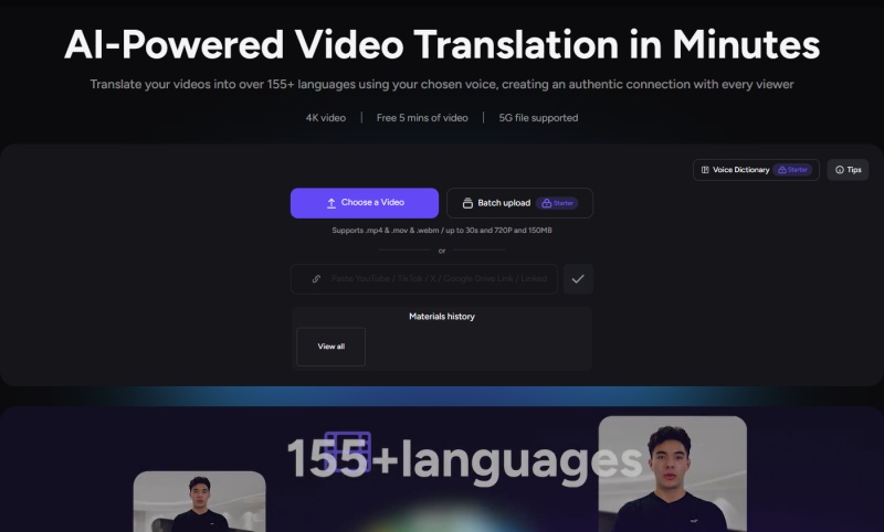 akool video translator homepage