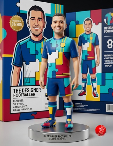 3d Cartoon Football Avatar Action Figure in Box