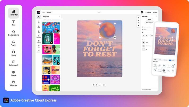 Adobe Express video editing app