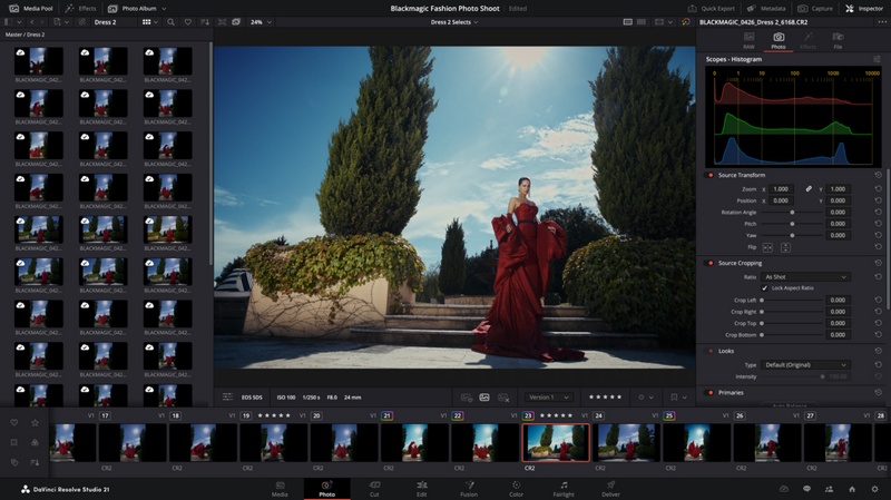 DaVinci Resolve video editing software