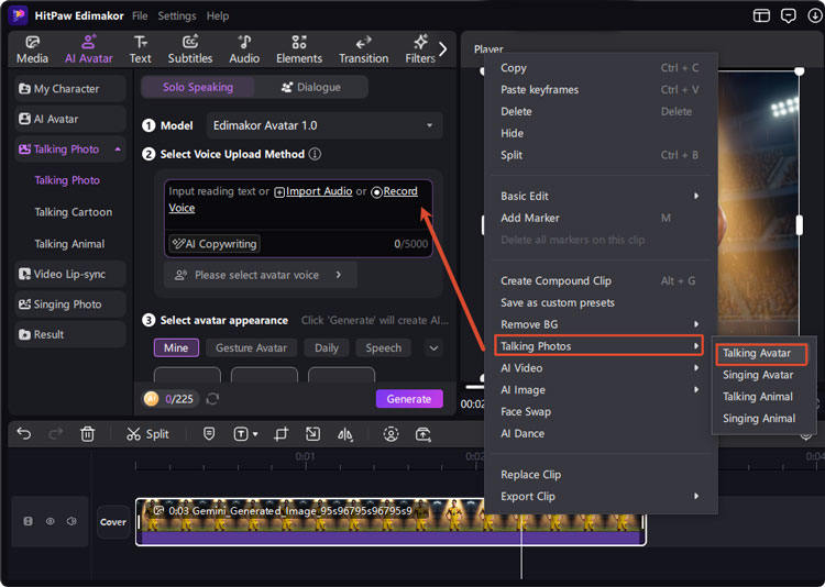 Edimakor Export Football Avatar Video