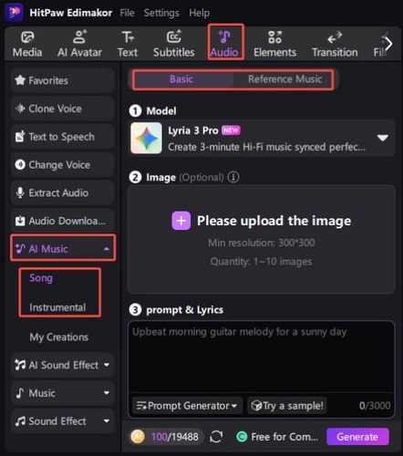 Edimakor World Cup Music Generator Choose Generation Mode