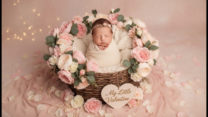 newborn valentines day photoshoot ideas