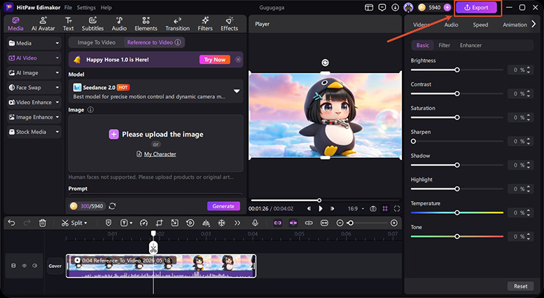 step 3c edimakor video export