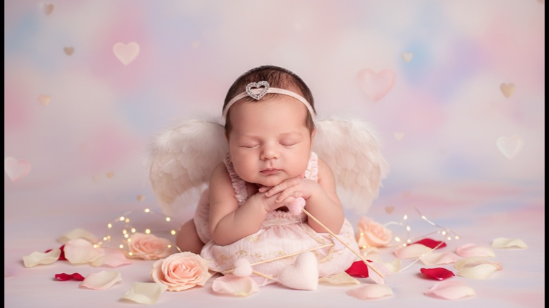 valentine photoshoot ideas for baby girl