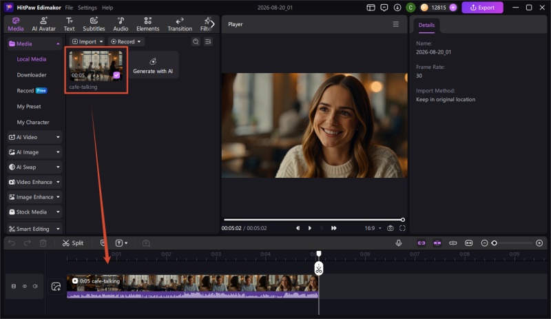 add video files to edimakor