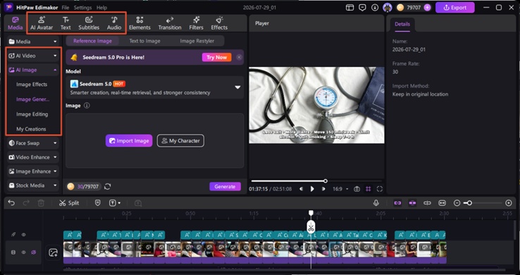 AI video generator for healthcare advanced editing tools
