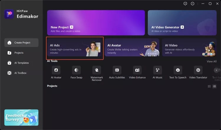 best ugc video creation services edimakor ad clone interface