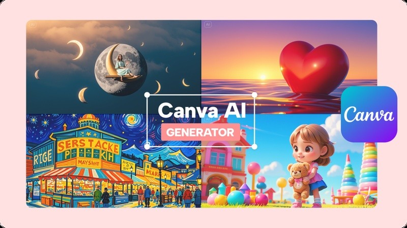 Canva AI creating a customizable YouTube thumbnail