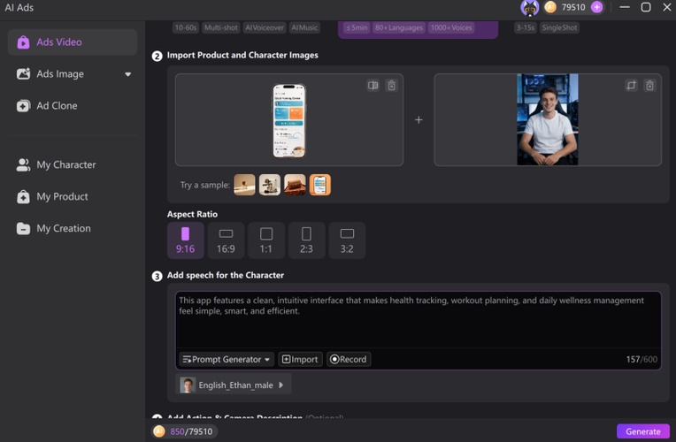 Describing the prompt