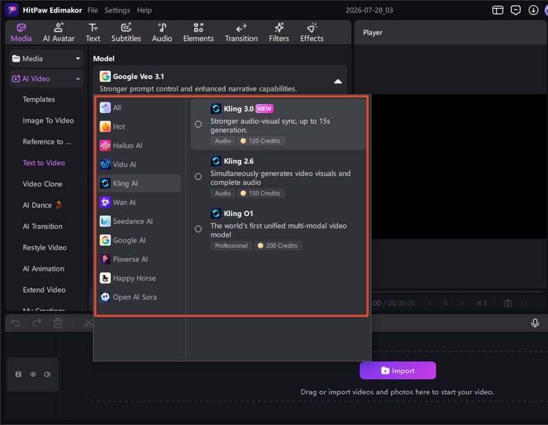 Edimakor Ai Video Generator with Different Ai Models