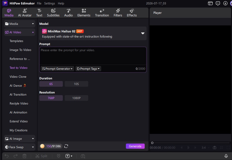 edimakor ai video generator with no meta ai watermark