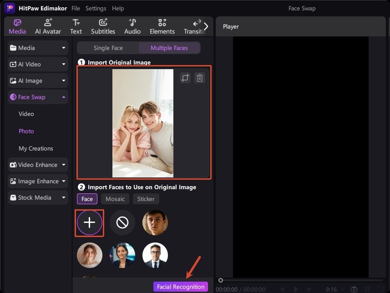 Edimakor Face Swap Import Image