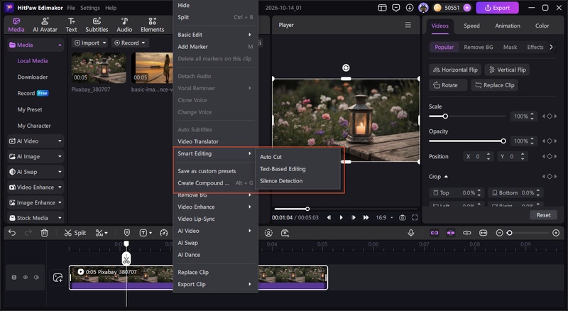 Text: Arrange video clips on the editing timeline