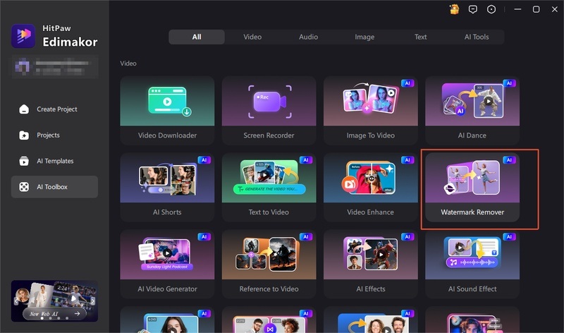 fotor alternative watermark remover in the edimakor toolbox