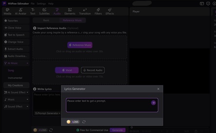 Generate Custom Song Lyrics in Ai Lyric Generator