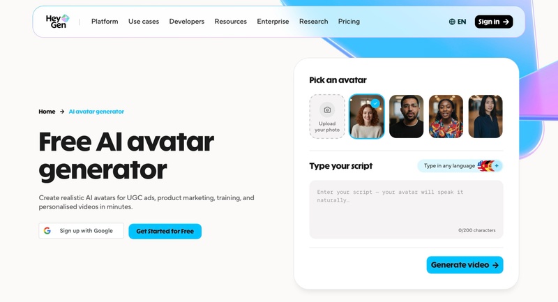 Heygen Ai Avatar Generator