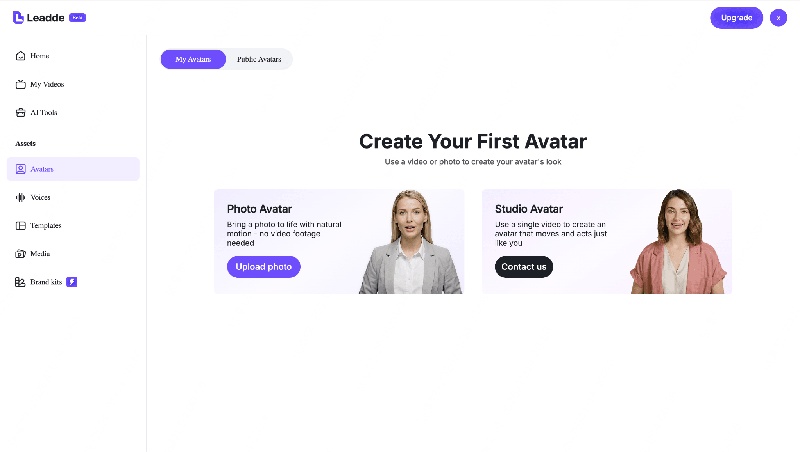 Leadde AI avatar generator
