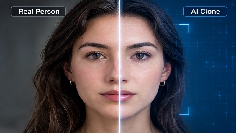 real person and digital twin avatar