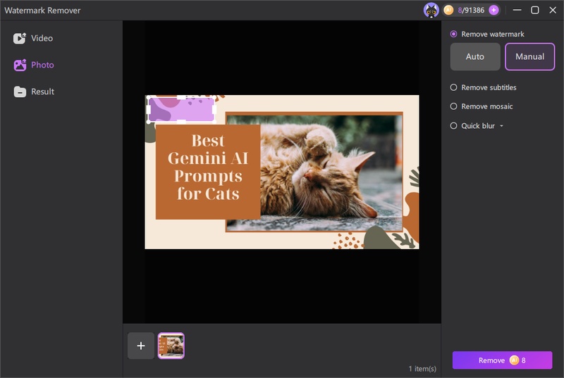 remove canva watermark by hitpaw edimakor