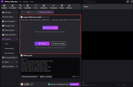 Upload Reference Audio to Personalized Songs in Ai Music Generator