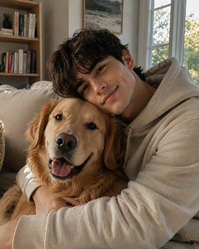 golden retriever boyfriend