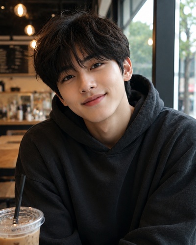 coffe shop youthful boyfriend