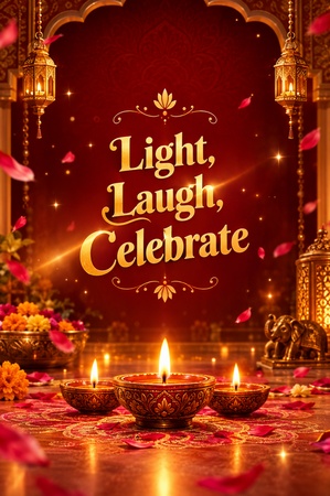 animated diwali card for social media