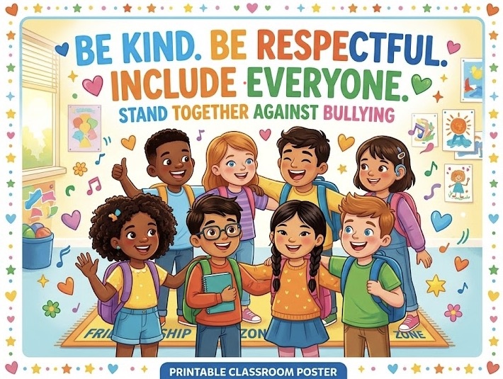 anti bullying awareness classroom poster